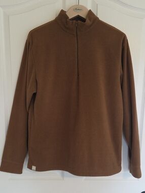 Sahalie Men's Half-Zip Fleece Pullover in Brown